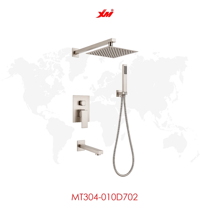 Mezcladora para Ducha monocomando acero satin- MT304-010D702
