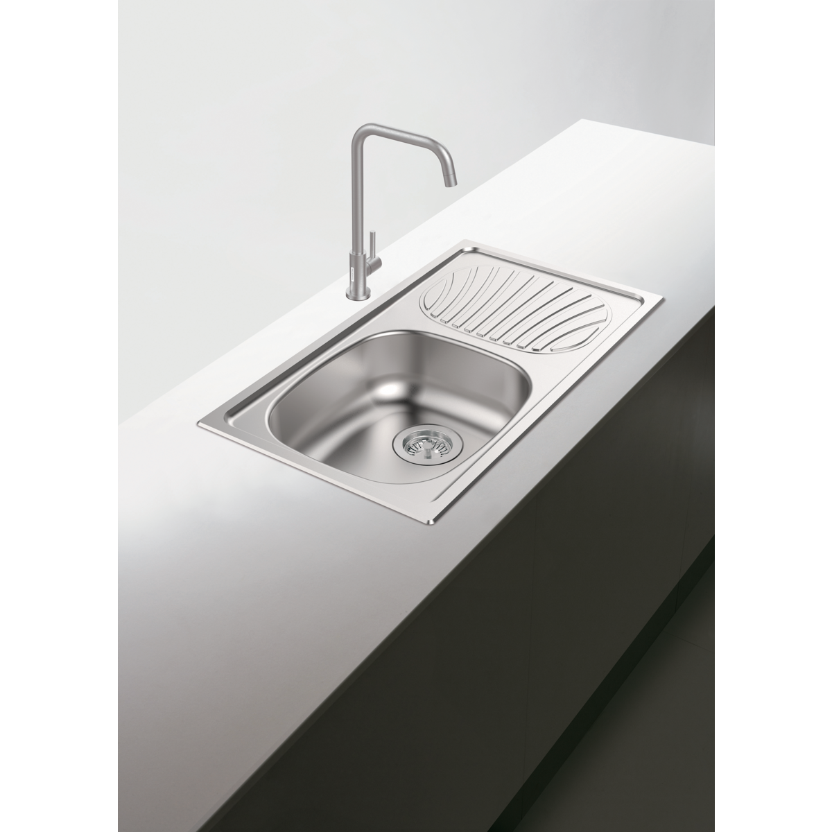 Lavadero de acero Beta 40 R 78x43.5cms TRAMONTINA