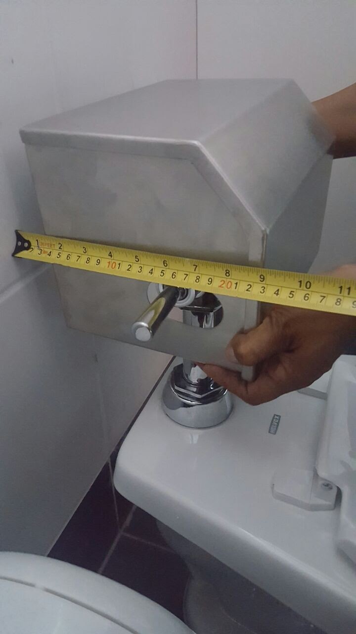 Caja protectora de acero inox 304 1mm para fluxómetro Ferrobell