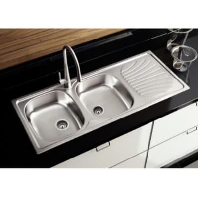 LAVADERO ALPHA 2C 34 R 02 POZAS 116X50CM TRAMONTINA