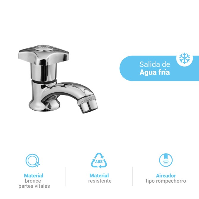 Llave lavatorio punta sal cromo GR34P000 ITALGRIF