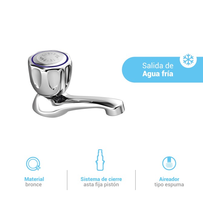 Llave para lavatorio vallarta  GR35V000 ITALGRIF