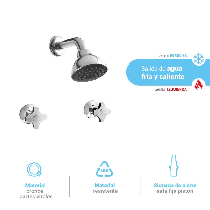 Mezcladora para ducha punta sal c/salida barú GR85P400 ITALGRIF