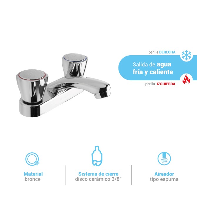 Mezcladora 4 para lavatorio baru ITALGRIF