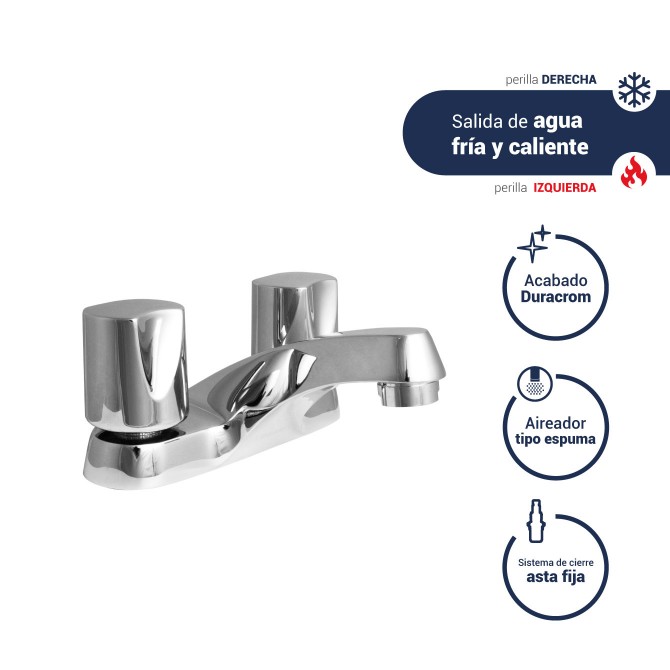 Mezcladora para lavatorio 4 avante 548C3000 VAINSA
