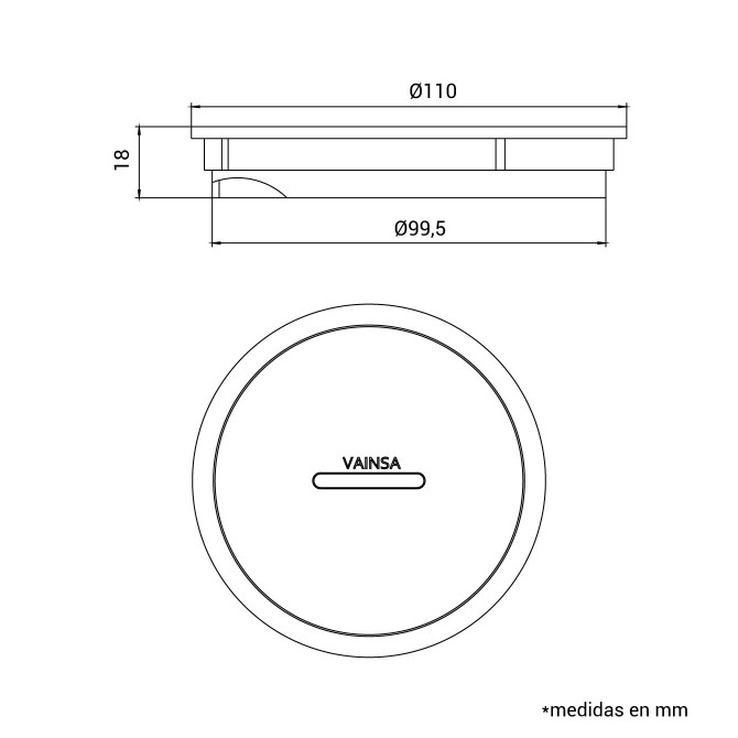 Registro 4 redondo acero 316 VAINSA