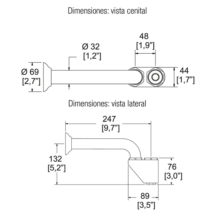 Trampa Céspol para lavatorio TV-016 HELVEX